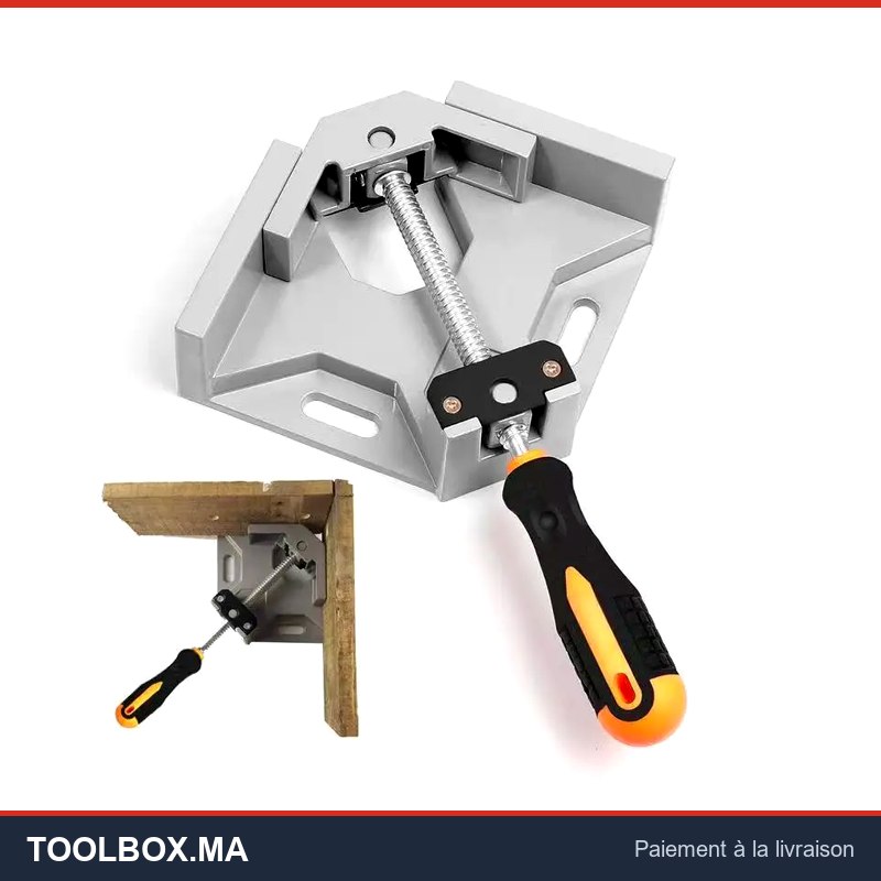 Serre-joint d'angle à 90 degrés pour le travail du bois et le verre – Fixation rapide pour soudage et assemblage