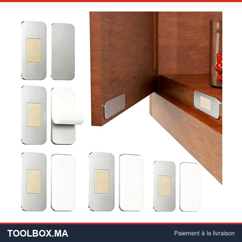 Fermeture magnétique pour portes et placards 10 pièces